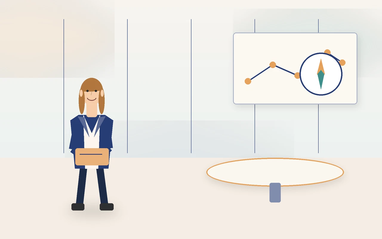 Symbolische Arbeitssituation bei der Vorbereitung eines Immobilientermins für entschlossen.com.